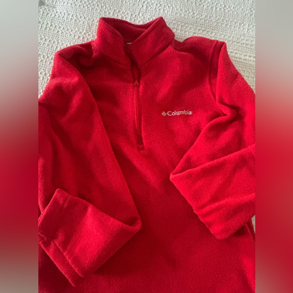 Columbia Vibrant Red Half-Zip Fleece xl